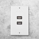 thumbnail image 5 of Panel de placa de pared, puerto dual USB 2.0, placa de pared USB, diseño elevado, 5 of 10