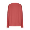 thumbnail image 5 of Long Sleeve Tunic Tops for Women Casual Plus Size Crew Neck Front 2 Pockets Plain T Shirts Basic Tees S-5XL (X-Large, Hot Pink), 5 of 6