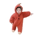 thumbnail image 2 of LSLJS Cache-Couche pour Bébé une Pièce pour Nourrisson, Barboteuse à Capuche pour Enfants, Vêtement d'Extérieur, Veste pour Tout-Petit, Pyjama pour Bébé ( 9-12 Mois, Brun ), 2 of 7