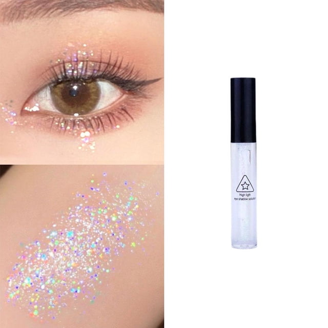 LUVCLS Sombra de ojos líquida con purpurina, blanqueadora de ojos con brillo perlado natural ≥ Sombra de ojos