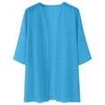 thumbnail image 3 of Women's Cardigan Daily Outerwear Colored Sun Protective Jacket Scarf, 3 of 3