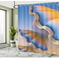 thumbnail image 5 of Ambesonne Digital Shower Curtain, Sci Fi Shell, 69"Wx84"L, Blue Merigold, 5 of 5