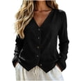 thumbnail image 2 of Neewe Womens Button Down Shirts Cotton Linen Long Sleeve Blouses Casual Loose Fit Tops Daily Outfits, 2 of 6