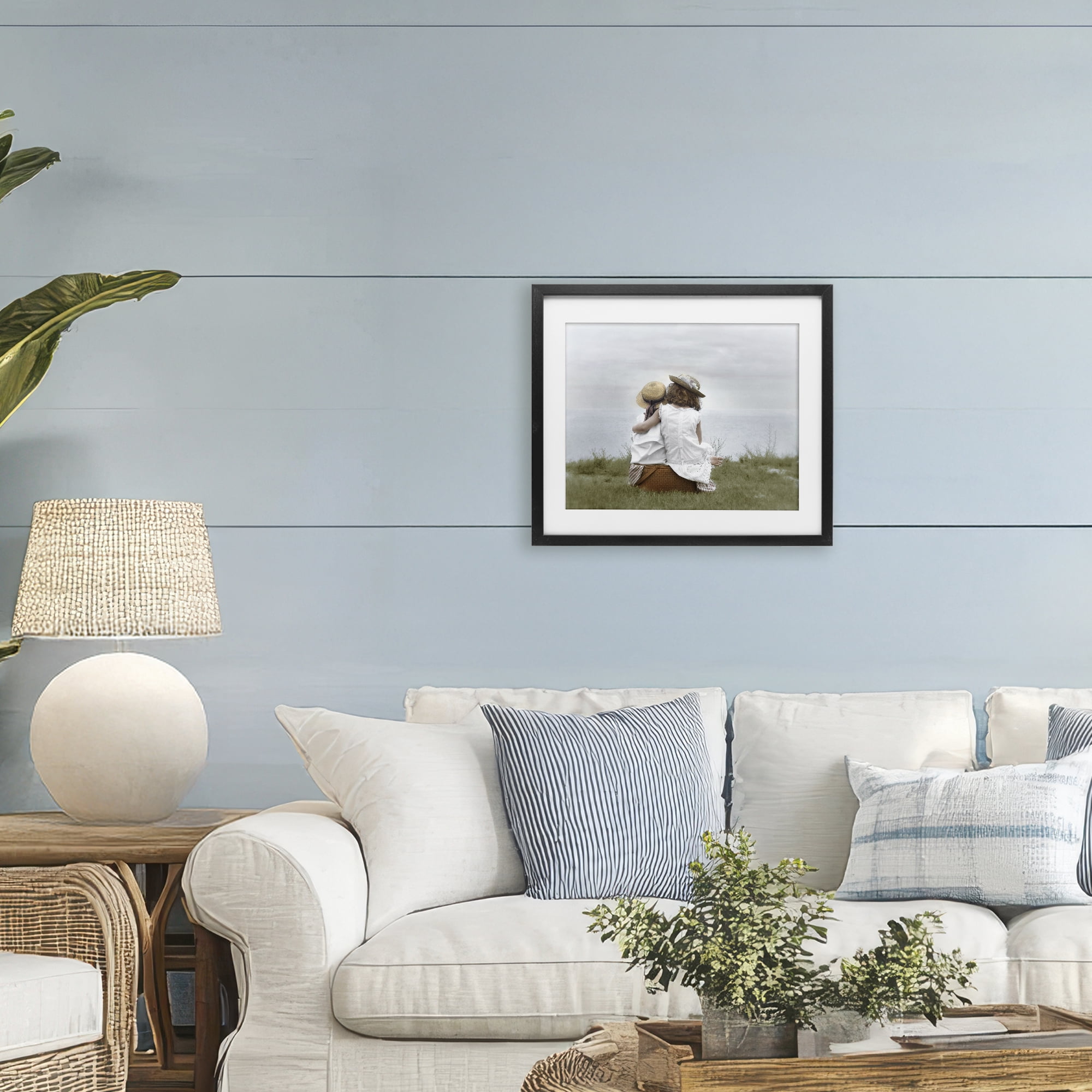 Stupell Industries Friends By The Ocean Black Framed Print Under Glass, design by Kendra Dew