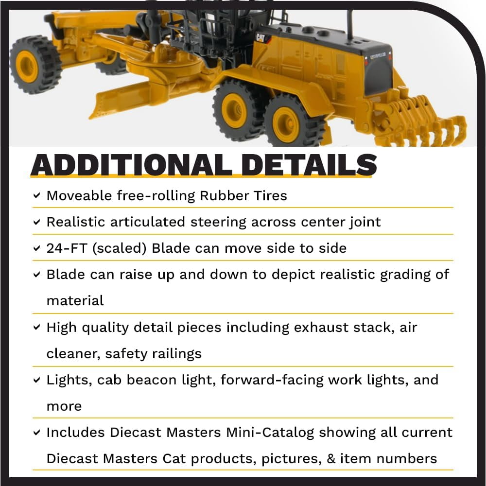 1:125 Cat® 24M Motor Grader — Diecast Masters America