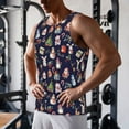 thumbnail image 5 of Gukieu Christmas Critters Delight Print Men's Quick Dry Fitness Vest, Round Neck Sleeveless Fitness Bodybuilding Top-XX-Large, 5 of 7