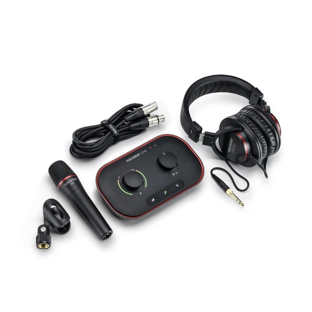 Interfaz de podcasting Focusrite Vocaster One Studio con micrófono y HP