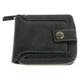 thumbnail image 1 of Men Wallet  Short Wallet Card for Holder Pu Buckle Trifold Retro for Square Cake Pans Wallet Card Wallet Mens Bifold Wallet, 1 of 8