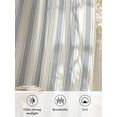 thumbnail image 6 of Sheer Curtains 84 Inches Long, Blue Stripe Semi Sheer Curtains Light Filtering Window Treatment, Modern Farmhouse Geometric Retro Striped Privacy Voile Drapes for Living Room Bedroom 52x84 Inch, 6 of 7