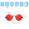 thumbnail image 2 of Las gafas de sol redondas retras de la pierna del resorte del marco forman las gafas de sol de la tendencia, hechas de aleación, TAC, 2 of 5