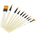 thumbnail image 2 of 10Pcs Nylon Brush Set, Soft And Comfortable Nylon Brush, Oil Paint Set For Home Beginners School Students, 2 of 8