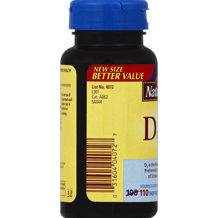 *DELETE* No Longer Manufacturing, Vitamin D, ItemID 36168197