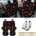 thumbnail image 4 of KUIFORTI Ladybug Flower Car Seat Cover Set Easy to Install Set 15 Pcs Automotive Rear Front Seat Protector Rear View Mirror Cover Non Slip Breathable Universal Fit Cars SUV Trucks, 4 of 7