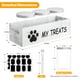 thumbnail image 5 of Recipiente de golosinas para perros, plegable, con 3 tarros, hermético, de madera blanca, 5 of 7