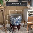 thumbnail image 4 of Maceta Red Lantern 14 de porcelana azul y blanca con estampado floral, 4 of 6
