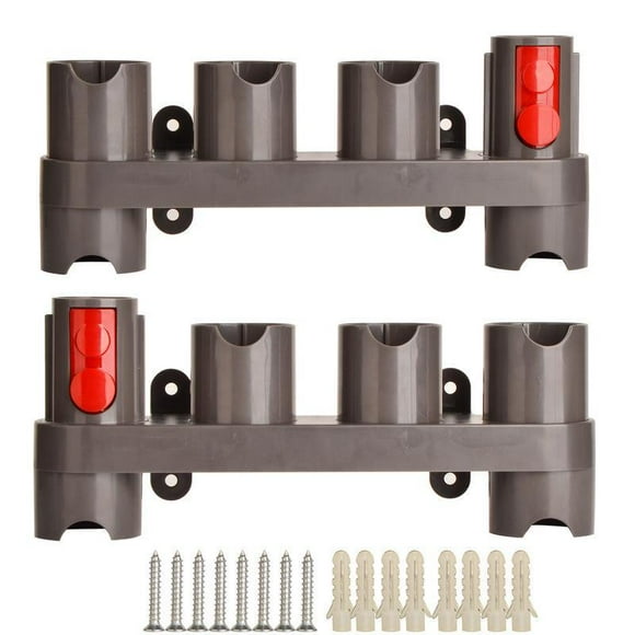 Jinsinto Support Neuf Saisons Accessoires Brosses Outils Accessoire Organisateur Station d'Accueil Support Mural pour Dyson V15 V7 V8 V10 V11 SV10 SV11 Aspirateur Sans Fil (2 Pcs)