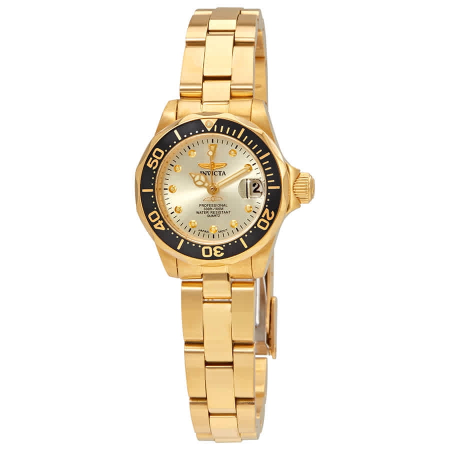 Invicta Women's 17038 Pro Diver Analog Display Japanese Quartz Gold Watch -  Walmart.com
