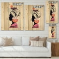 thumbnail image 4 of Designart 'Ethnic Portrait of African American Woman' Modern Print on Natural Pine Wood, 4 of 5