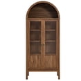 thumbnail image 4 of Storage Display Accent Cabinet, Walnut, Wood, Living Office Kitchen Hospitality Restaurant, Modern Contemporary HB36291, 4 of 10