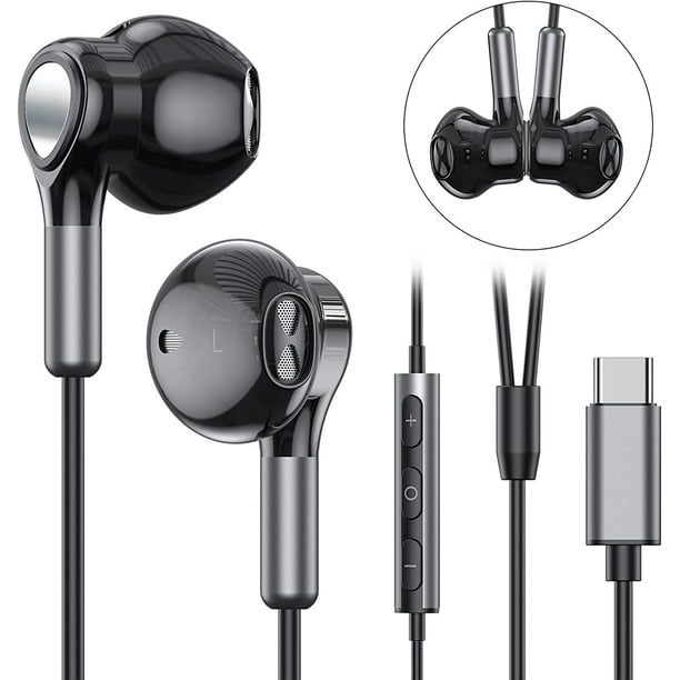 Écouteurs USB C pour Samsung Galaxy S22 Ultra S21 FE S20 A53 Écouteurs USB C  avec microphone Écouteurs intra-auriculaires Filaire 