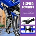 ABORON 20/24/26 inch 7 Speed Adult Folding Tricycles with Basket, 3