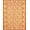 Orange, Pattern 3, variant on ODIKA 4'x6' Machine Washable Non-Slip Area Rug, Earthenware Inspired Square Lattice High Traffic Rug, Orange, 245204