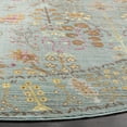 thumbnail image 3 of SAFAVIEH Valencia Grigor Traditional Polyester Area Rug, Steel Blue, 6'7" x 6'7" Round, 3 of 7