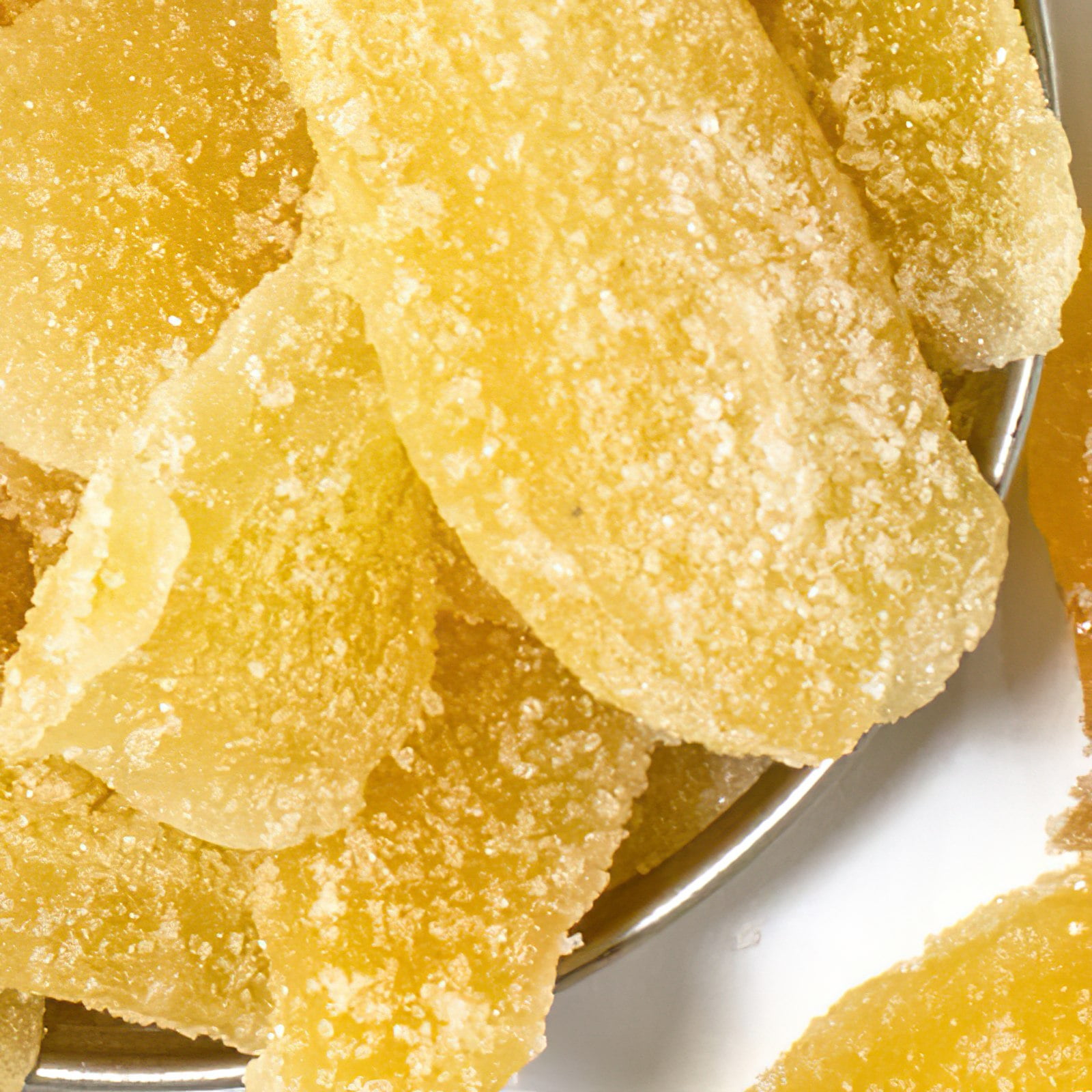 Bulk Crystalized Ginger Slices 25 Pound Wholesale Box