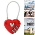thumbnail image 5 of 2 piezas de cerradura de combinación, candado de amor lindo de 3 dígitos Mini cerradura de puerta combinada para exteriores Candados para equipaje de viaje con forma de corazón Love Lock, 5 of 5