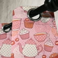 thumbnail image 3 of Ambesonne Tea Party Grommet Curtain, Cherries and Cupcakes, 50" x 120", Pink Beige Orange, 3 of 6