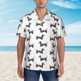 thumbnail image 4 of Lsque Dachshund Dog Puppy pattern Hawaiian Shirt for Men, Unisex Summer Beach Casual Short Sleeve Button Down Shirts-Small, 4 of 9