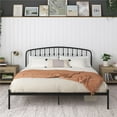 DHP Narla Metal Platform Bed Frame, King, Black