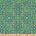 thumbnail image 2 of Ambesonne Oriental Fabric by the Yard Upholstery, Pattern, 2 Yards, Teal and Multicolor, 2 of 5