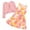 Pink & Orange Watercolor Tie-Dye, variant on Aideaone Little Girls Sleeveless Dress with Ruffle Cardigan 2 Piece Set Butterfly Print 5 to 12