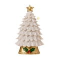 thumbnail image 1 of Adorno de mesa en miniatura para árbol de Navidad, accesorio para fotografía de boda, artesanía de resina de escritorio, estatua navideña Blanco, 1 of 8