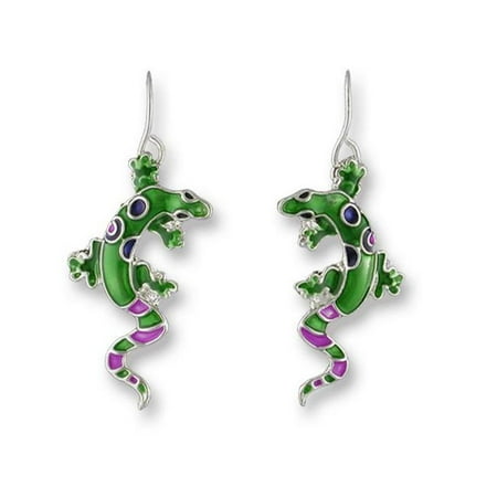 Plated Gecko - Zarah Calypso Gecko Silver Plate Earrings