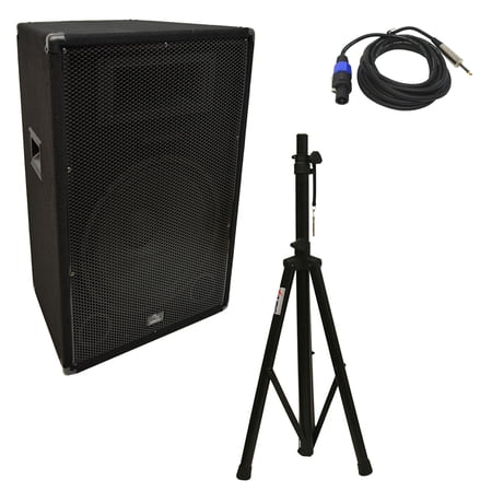 Harmony Audio HA-V15P DJ 15  900W PA Speaker Speakon to 1/4  Cables & Stand New price history on PriceWatchPro