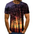 thumbnail image 1 of Mode d'Été Décontractée T-Shirts Graphiques Paysage Hommes Motif Paysage Naturel Imprimé Col Rond Manches Courtes T-Shirts Surdimensionnés, 1 of 5