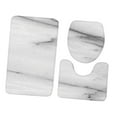 thumbnail image 3 of Bathroom Rugs Set 3 Pieces Super Soft and Comfortable with Toilet Seat Cover Light Gray, 3 of 8