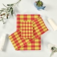 thumbnail image 6 of SKYSONIC 3 Pack Towel Red and Yellow Check Plaid Gingham Cotton Bath Towel Set (1 Bath Towel, 1 Hand Towel, 1 Washcloth) for Bathroom, Super Soft and Quick Dry Towels, 6 of 7