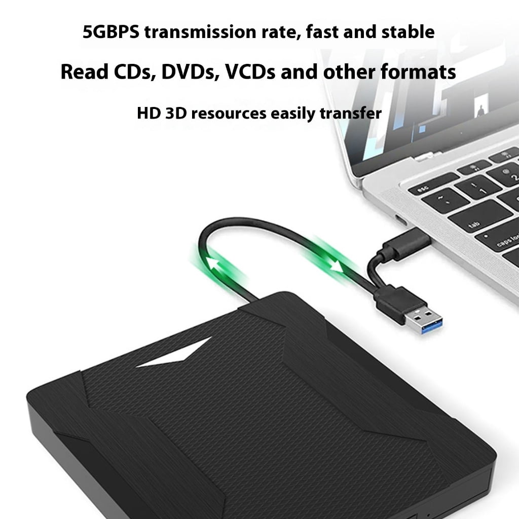 Zorvai Multifunction External Disc Burning Reader USB3.0 TypeC External Disk Drive