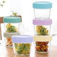 thumbnail image 1 of 6Pcs Glass Food Storage Containers with Lids 120ML Leak Proof Airtight BPA Free Reusable Measurement Lines Food Jars for Food Prep Snacks Purees, 1 of 7