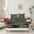 thumbnail image 2 of Manfei Rustic Camouflage Fitted Sheet Queen, Vintage Camo Bedding, Forest Green, 3pcs, 1 Fitted Sheet and 2 Pillowcases, 2 of 6
