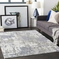 thumbnail image 3 of Mark&Day Area Rugs, 4x6 Ciel Modern Abstract Marble Shag Denim Area Rug, Blue Grey Ivory Marble Swirl Carpet for Living Room, Bedroom or Kitchen (3'11" x 5'7"), 3 of 8