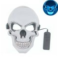 thumbnail image 3 of Tagital LED Scary Skull Halloween Mask Costume Cosplay EL Wire Light Up Halloween Party, 3 of 3