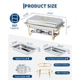 thumbnail image 5 of 4 Pack Chafing Dish Full Set – 8 Qt Stainless Steel Catering Chafer with Lids, Pans & Fuel Holders – Buffet Food Warmers for Parties, Events & Weddings, 5 of 7