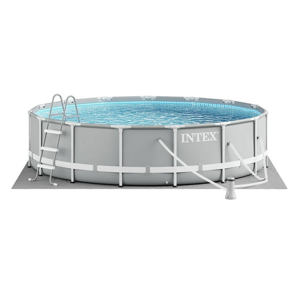Intex 15ft x 42in Prism Frame Above Ground Swimming Pool Set with Filter