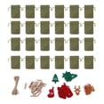 thumbnail image 2 of Bolsas de calendario de Adviento, 24 piezas Calendario de Adviento de Navidad Bolsa de calendario de Navidad Bolsa con cordón de Navidad Rendimiento de alta gama Jadeshay A, 2 of 8