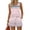Pink_#18, variant on Sewkxo Two Piece Sets for Women Summer Lounge Short Sets Tank Square Neck Sleeveless Sweat Suit With Pockets,White 2XL