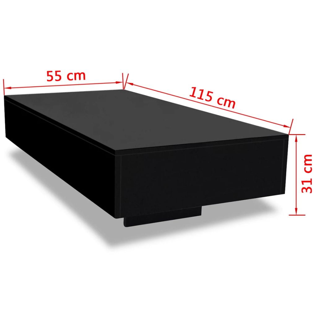 Lowestbest Modern High Gloss Coffee Table, Rectangular Accent Side Table End Table Sofa Table for Living Room, Office Lowestbest Modern High Gloss Coffee Table, Rectangular Accent Side Table End Table Sofa Table for Living Room, Office